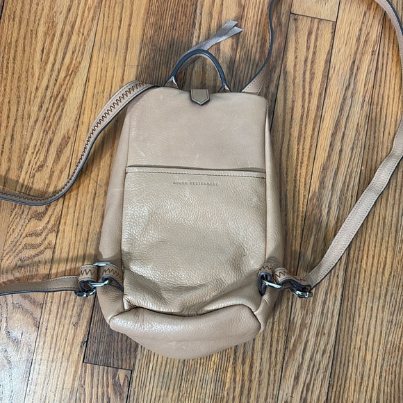 Aimee Kestenberg Tamitha Mini Backpack Soft Pebbled Leather Tan - Picture 14 of 16